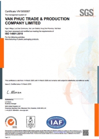 Chứng nhận hệ tống quản lý môi trường  ISO 14001-2015 